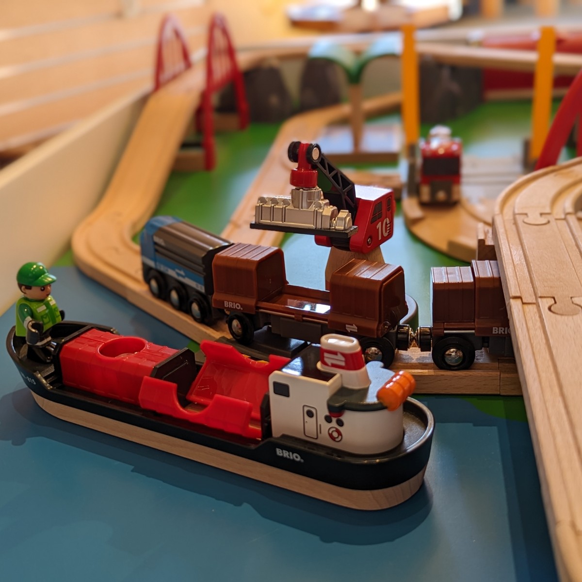 Brio wooden steamer boat set for children on sale at WonderLab.